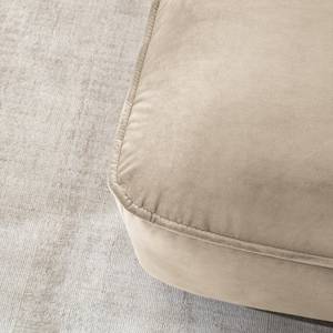 Gestoffeerde hocker BUCKLEY fluweel - Velours Shyla: Beige