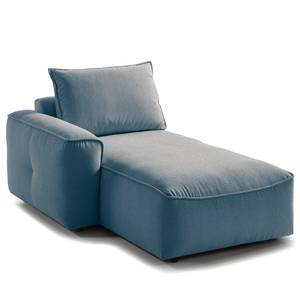 Modullongchair BUCKLEY Webstoff Saia: Denim - Armlehne davorstehend links