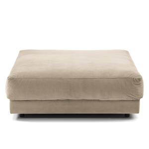 Gestoffeerde hocker WILLOWS fluweel - Velours Shyla: Beige