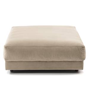 Gestoffeerde hocker WILLOWS fluweel - Velours Shyla: Beige