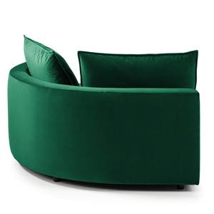 Ottomane modulable BUCKLEY Velours - Velours Shyla: Vert foncé - 126 x 154 cm - Alignement à droite