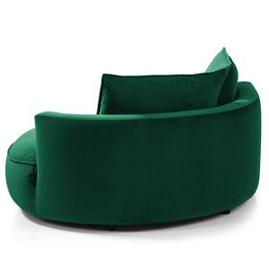 Ottomane modulable BUCKLEY Velours - Velours Shyla: Vert foncé - 126 x 154 cm - Alignement à droite