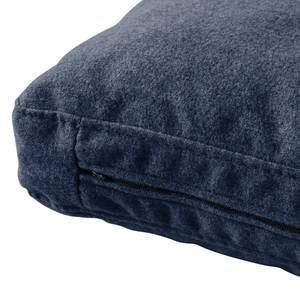 Coussin BERRIE Tissu - Tissu Milan : Bleu foncé - Largeur : 58 cm