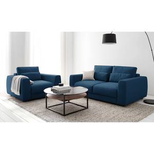 Set kussens Willows (set van 2) geweven stof - Geweven stof Anda II: Blauw