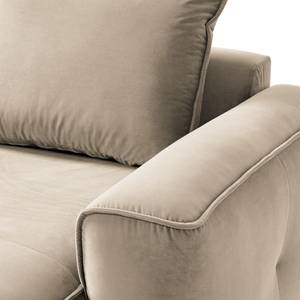 Modulaire chaise longue BUCKLEY fluweel - Velours Shyla: Beige - Armleuning vooraanzicht rechts
