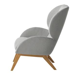 Fauteuil MAROLS Tissu Saia: Gris clair - Chêne clair