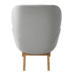 Fauteuil MAROLS Tissu Saia: Gris clair - Chêne clair