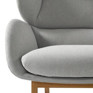 Fauteuil MAROLS Tissu Saia: Gris clair - Chêne clair