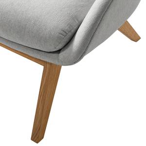 Fauteuil MAROLS Tissu Saia: Gris clair - Chêne clair