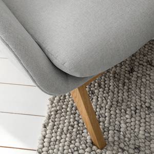 Fauteuil MAROLS Tissu Saia: Gris clair - Chêne clair