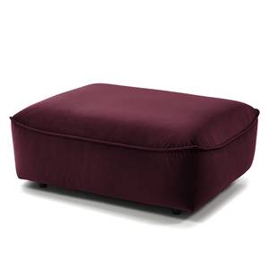 Gestoffeerde hocker BUCKLEY fluweel - Velours Shyla: Aubergine