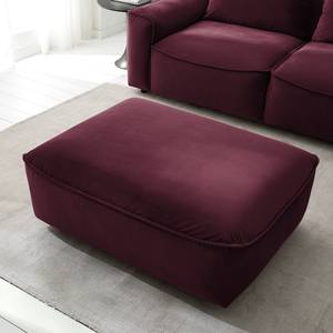 Gestoffeerde hocker BUCKLEY fluweel - Velours Shyla: Aubergine