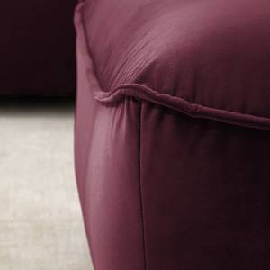 Gestoffeerde hocker BUCKLEY fluweel - Velours Shyla: Aubergine