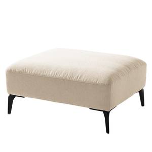 Gestoffeerde hocker Berrie geweven stof - Geweven stof Saia: Beige