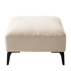 Gestoffeerde hocker Berrie geweven stof - Geweven stof Saia: Beige