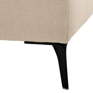 Gestoffeerde hocker Berrie geweven stof - Geweven stof Saia: Beige