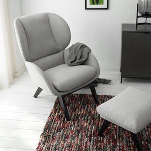 Fauteuil MAROLS Tissu Saia: Gris clair - Noir