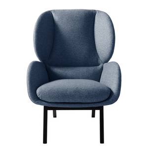 Fauteuil MAROLS Geweven stof Inze: Blauw - Zwart