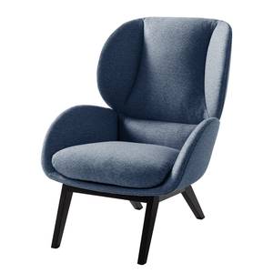 Fauteuil MAROLS Geweven stof Inze: Blauw - Zwart