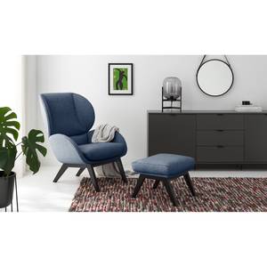 Fauteuil MAROLS Tissu Inze: Bleu - Noir