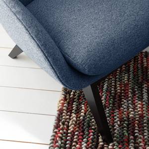 Fauteuil MAROLS Geweven stof Inze: Blauw - Zwart