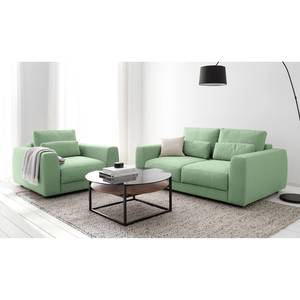 Set kussens Willows (set van 2) geweven stof - Geweven stof Anda II: Mintgroen