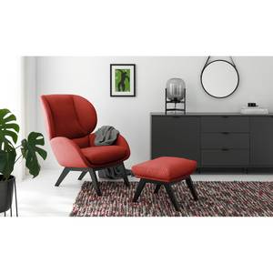 Fauteuil MAROLS Tissu Saia: Carmin - Noir