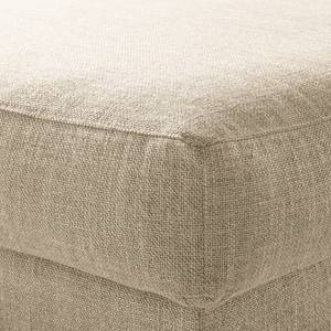 Gestoffeerde hocker WILLOWS Geweven stof Amila: Beige