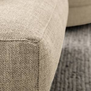 Gestoffeerde hocker WILLOWS Geweven stof Amila: Beige