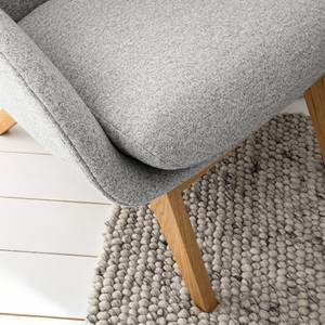 Fauteuil MAROLS Tissu Inze: Gris clair - Chêne clair