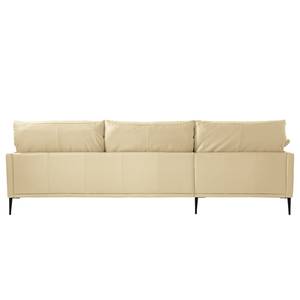 Ecksofa Lillian I Echtleder - Echtleder Neka: Creme - Longchair davorstehend links