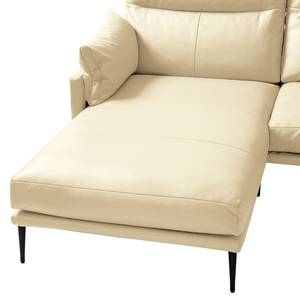 Ecksofa Lillian I Echtleder - Echtleder Neka: Creme - Longchair davorstehend links