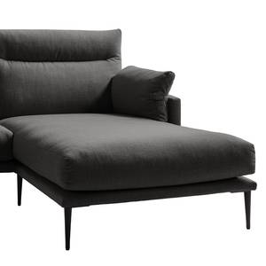 Ecksofa Lillian I Webstoff - Webstoff Milan: Anthrazit - Longchair davorstehend rechts