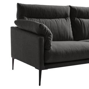 Ecksofa Lillian I Webstoff - Webstoff Milan: Anthrazit - Longchair davorstehend rechts