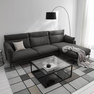 Ecksofa Lillian I Webstoff - Webstoff Milan: Anthrazit - Longchair davorstehend rechts