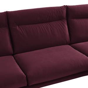 Ecksofa Lillian I Samt - Samt Shyla: Aubergine - Longchair davorstehend rechts