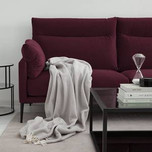 Ecksofa Lillian I Samt - Samt Shyla: Aubergine - Longchair davorstehend rechts