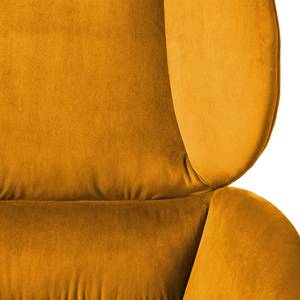 Fauteuil MAROLS Velours Shyla: Oranje Geel - Zwart