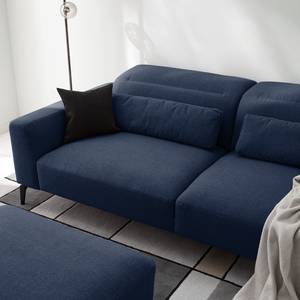 Coussin BERRIE Tissu - Tissu Milan : Bleu foncé - Largeur : 88 cm