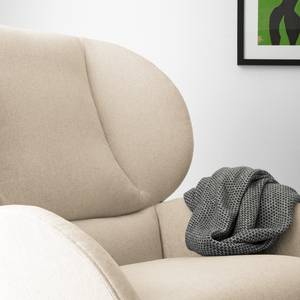 Fauteuil MAROLS Geweven stof Saia: Beige - Zwart