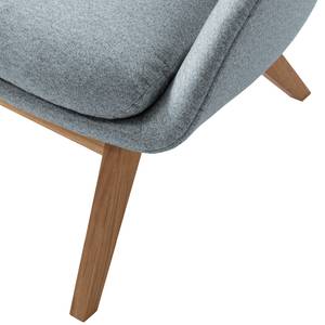 Fauteuil MAROLS Tissu Inze: Gris bleu - Chêne clair