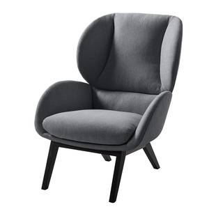 Fauteuil MAROLS Tissu Saia: Gris minéral - Noir