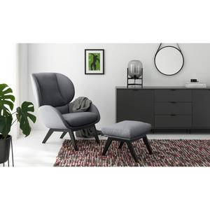 Fauteuil MAROLS Tissu Saia: Gris minéral - Noir