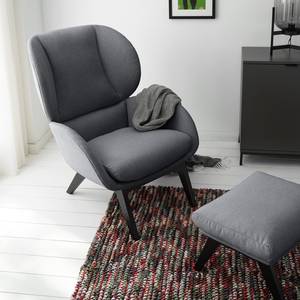 Fauteuil MAROLS Tissu Saia: Gris minéral - Noir