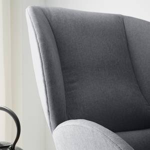 Fauteuil MAROLS Tissu Saia: Gris minéral - Noir