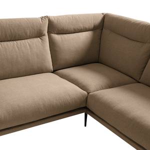 Ecksofa Lillian II Webstoff - Webstoff Milan: Grau-Braun - Breite: 276 cm - Ottomane davorstehend rechts