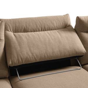 Ecksofa Lillian II Webstoff - Webstoff Milan: Grau-Braun - Breite: 276 cm - Ottomane davorstehend rechts