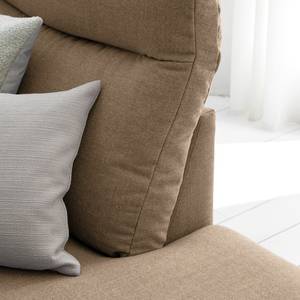 Ecksofa Lillian II Webstoff - Webstoff Milan: Grau-Braun - Breite: 276 cm - Ottomane davorstehend rechts