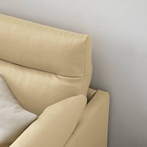 Ecksofa Lillian II Echtleder - Echtleder Neka: Creme - Breite: 309 cm - Ottomane davorstehend links