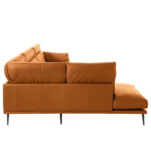 Ecksofa Lillian II Echtleder - Echtleder Neka: Cognac - Breite: 309 cm - Ottomane davorstehend links